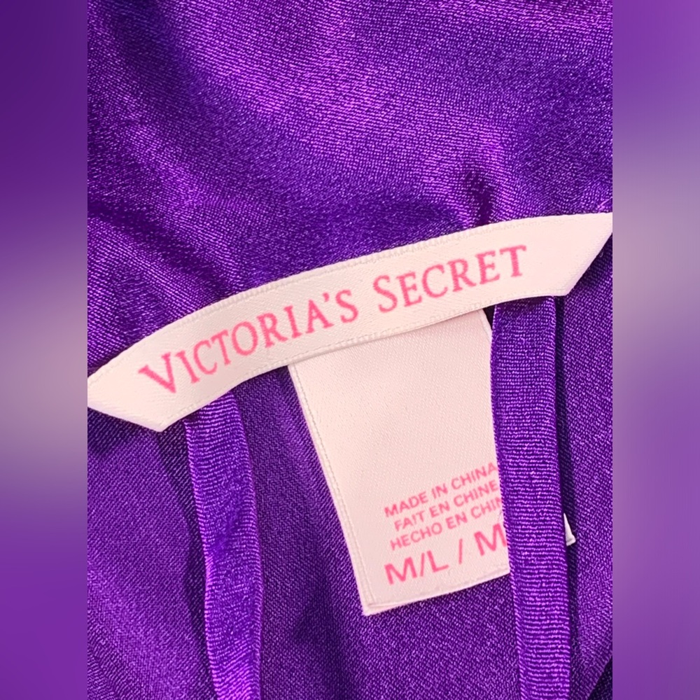 Victoria's Secret Vibrant Purple Satin Shirt - Picture 7 of 16